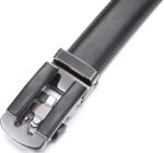 Leather Inlay Buckle Ratchet Belt Wholesale - Custom Men's Belt 8691 - Image 5