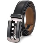 Leather Inlay Buckle Ratchet Belt Wholesale - Custom Men's Belt 8691 - Image 6