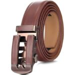 Leather Inlay Buckle Ratchet Belt Wholesale - Custom Men's Belt 8691 - Image 4