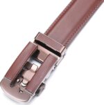 Leather Inlay Buckle Ratchet Belt Wholesale - Custom Men's Belt 8691 - Image 8