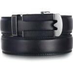 Leather Inlay Buckle Ratchet Belt Wholesale - Custom Men's Belt 8691 - Image 9
