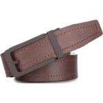 Wholesale Matte Brushed Metal Buckle Belts for Men, Bulk Supplier Yiwu Factory, Custom Logo, Model DC86106 - Image 4