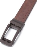 Wholesale Matte Brushed Metal Buckle Belts for Men, Bulk Supplier Yiwu Factory, Custom Logo, Model DC86106 - Image 5