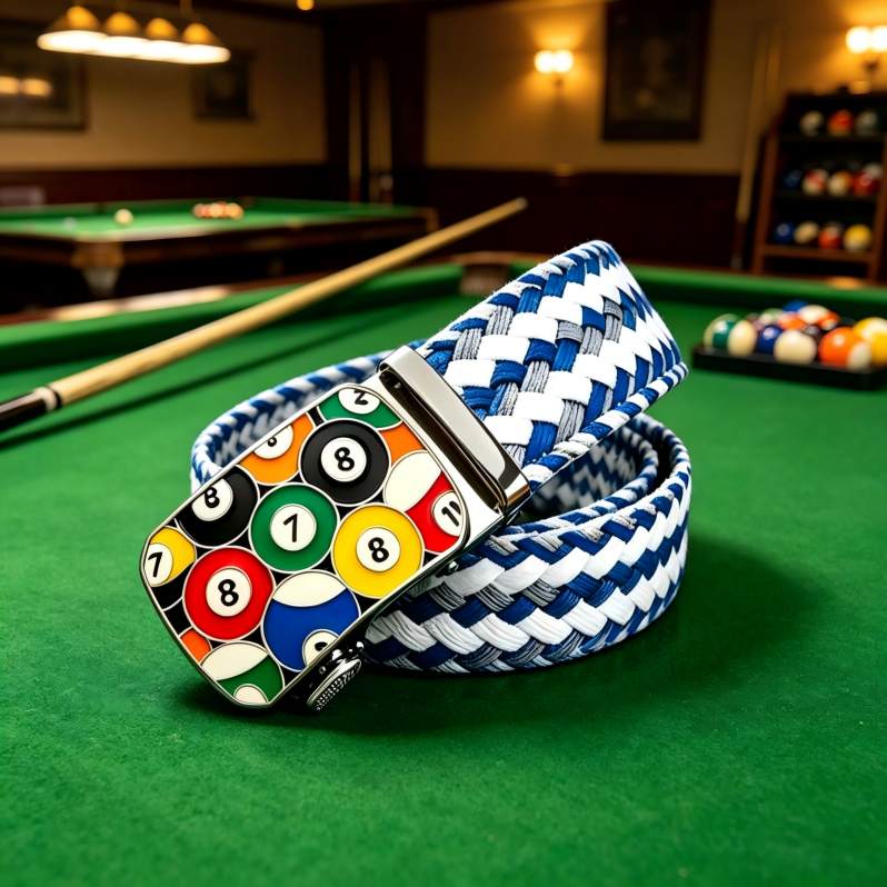 Custom Billiards Braided Belt
