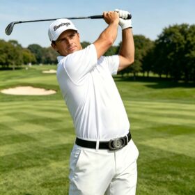 Custom Golf Automatic Buckle Belts Wholesale | Personalized Men's Ratchet Belts Manufacturer DC86117