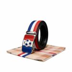 Custom Logo Ratchet French Flag Soccer Belt for Men