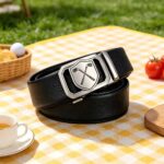 Wholesale Custom Men's Leather Belt Double Golf Club Badge Automatic Buckle Business Casual Golf Belts for Men DC86118 - Image 11