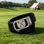 Wholesale Custom Men's Leather Belt Double Golf Club Badge Automatic Buckle Business Casual Golf Belts for Men DC86118 - Image 8