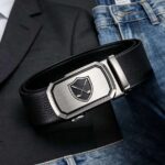 Wholesale Custom Men's Leather Belt Double Golf Club Badge Automatic Buckle Business Casual Golf Belts for Men DC86118 - Image 12