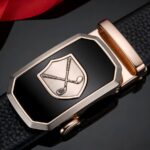 Wholesale Custom Men's Leather Belt Double Golf Club Badge Automatic Buckle Business Casual Golf Belts for Men DC86118 - Image 16