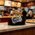 Customized Culinary Pizza Brand Buckle Belt | Zinc Alloy Ratchet Men's Belt for VIP Gifts & Co-Branded Merchandise DC-86120 - Image 2