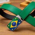 Custom Soccer Theme Automatic Buckle Belt | Quiet Luxury Brazil Style Leather Belt Wholesale - DC86113 - Image 3