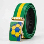 Custom Soccer Theme Automatic Buckle Belt | Quiet Luxury Brazil Style Leather Belt Wholesale - DC86113 - Image 14