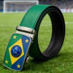 Custom Soccer Theme Automatic Buckle Belt | Quiet Luxury Brazil Style Leather Belt Wholesale - DC86113 - Image 5