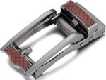 Wholesale Men's Diamond Pattern Automatic Belt 86102 - Premium Leather Ratchet Dress Belt Supplier - Image 3