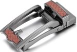 Wholesale Men's Diamond Pattern Automatic Belt 86102 - Premium Leather Ratchet Dress Belt Supplier - Image 4