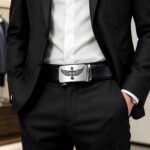 Wholesale Men's Ratchet Leather Belt with Engraved Cross Wings - DC8685 - Image 10