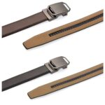 Wholesale Men's Automatic Ratchet Belt with Gunmetal Brushed Octagonal Buckle - DC8697 - Image 10