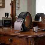 Wholesale Men's Automatic Ratchet Belt with Gunmetal Brushed Octagonal Buckle - DC8697 - Image 13