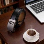 Wholesale Men's Automatic Ratchet Belt with Gunmetal Brushed Octagonal Buckle - DC8697 - Image 14