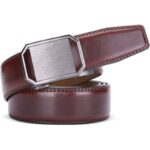 Wholesale Men's Automatic Ratchet Belt with Gunmetal Brushed Octagonal Buckle - DC8697 - Image 6