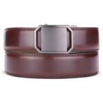 Wholesale Men's Automatic Ratchet Belt with Gunmetal Brushed Octagonal Buckle - DC8697 - Image 3