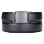Wholesale Men's Automatic Ratchet Belt with Gunmetal Brushed Octagonal Buckle - DC8697 - Image 2