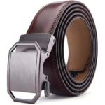 Wholesale Men's Automatic Ratchet Belt with Gunmetal Brushed Octagonal Buckle - DC8697 - Image 11