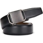 Wholesale Men's Automatic Ratchet Belt with Gunmetal Brushed Octagonal Buckle - DC8697 - Image 7