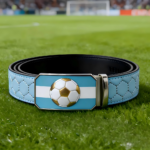 Argentina Flag Men's Ratchet Belts Wholesale | Custom Football Leather Belts Manufacturer DC86108 - Image 8