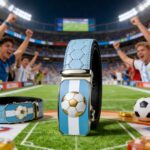 Argentina Flag Men's Ratchet Belts Wholesale | Custom Football Leather Belts Manufacturer DC86108 - Image 4