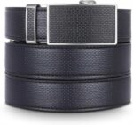 Wholesale Men's Leather Ratchet Belt with Matching Textured Buckle 8696 - Image 5