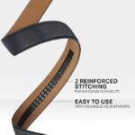 Wholesale Men's Leather Ratchet Belt with Matching Textured Buckle 8696 - Image 8