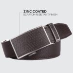 Wholesale Men's Leather Ratchet Belt with Matching Textured Buckle 8696 - Image 13