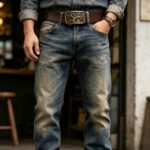 [Wholesale] Tree of Life Leather Belt – Antique Brass Buckle, Automatic Ratchet Style DC-8679 - Image 6
