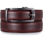 Wholesale Men's Leather Ratchet Belt - Minimalist Sliding Buckle | Bonitogo DC8693 - Image 3