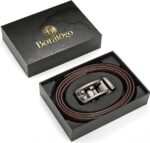 Wholesale Men's Leather Ratchet Belt - Minimalist Sliding Buckle | Bonitogo DC8693 - Image 12