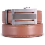 Wholesale Men's Ratchet Belt Genuine Leather - DC 8698 Premium Automatic Buckle Mechanical Belts Bulk Supplier - Image 3