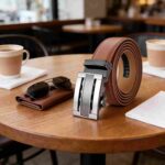 Wholesale Men's Ratchet Belt Genuine Leather - DC 8698 Premium Automatic Buckle Mechanical Belts Bulk Supplier - Image 11