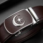 [Wholesale] Star & Moon Automatic Belt – Black Matte Ratchet Buckle, Premium Leather Style DC8678 - Image 10