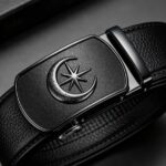 [Wholesale] Star & Moon Automatic Belt – Black Matte Ratchet Buckle, Premium Leather Style DC8678 - Image 11