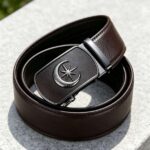 [Wholesale] Star & Moon Automatic Belt – Black Matte Ratchet Buckle, Premium Leather Style DC8678 - Image 3