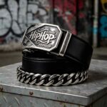 [Wholesale] Hip-Hop Fashion Belt – Heavy Duty Vintage Buckle, Leather Ratchet Strap DC86126 - Image 2