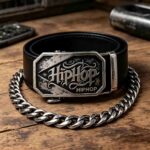 [Wholesale] Hip-Hop Fashion Belt – Heavy Duty Vintage Buckle, Leather Ratchet Strap DC86126 - Image 4