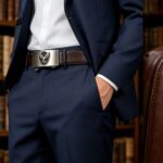 [Wholesale] Men’s Automatic Ratchet Belt – Heavy-Duty Eagle Emblem Buckle, Genuine Leather Style DC86125 - Image 5