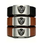 [Wholesale] Men’s Automatic Ratchet Belt – Heavy-Duty Eagle Emblem Buckle, Genuine Leather Style DC86125 - Image 7