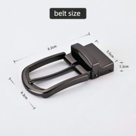 High-end 3.5cm Reversible Pin-Buckle Belt – Casual & Stylish – Double-Sided Genuine Leather 353354 - Image 2