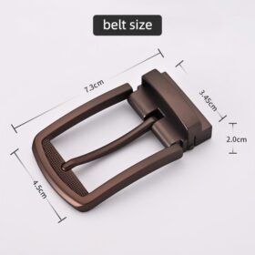 Minimalist and stylish men's pin buckle; 3.5cm genuine leather belt buckle head 35-0234 - Image 4
