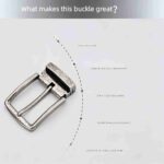 Wholesale minimalist and stylish men's pin-buckle leather belt head (3.5cm width)35350 - Image 3