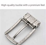 Wholesale minimalist and stylish men's pin-buckle leather belt head (3.5cm width)35350 - Image 4
